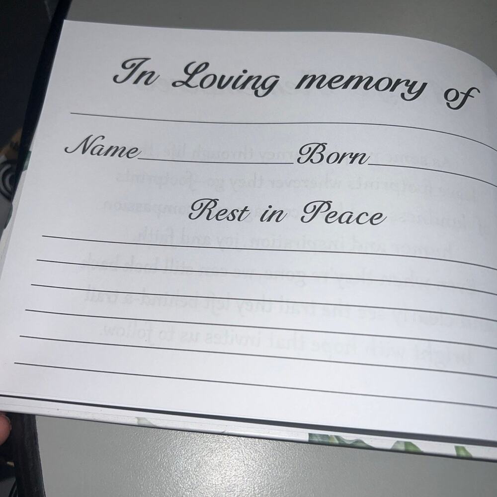 In Loving Memory Funeral/Memorial Sign In Book - Picture 3 of 4